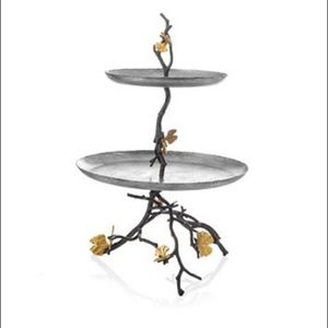 Michael Aram The Butterfly Ginkgo  2 tier Etagere